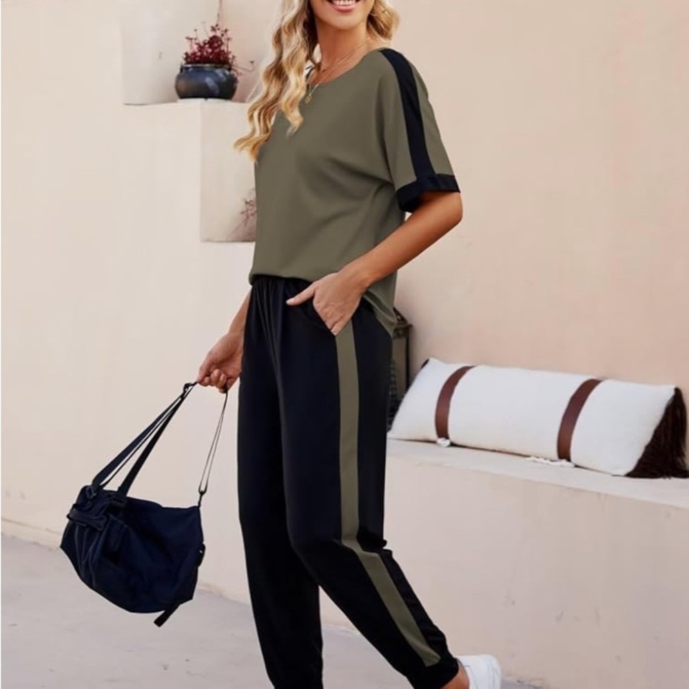 Olive and Black Women's Track Suit